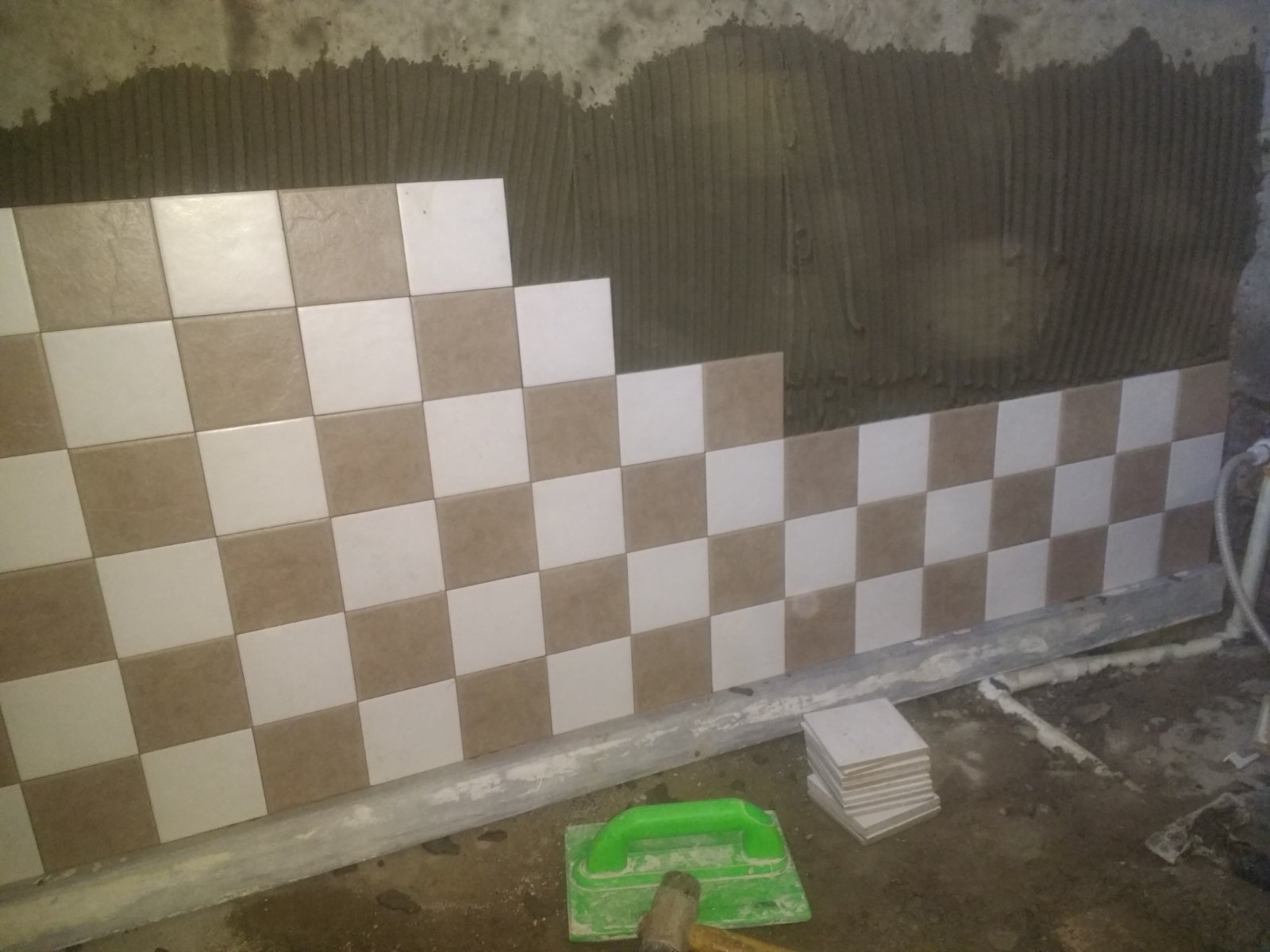 Плиточные работы в однокомнатной квартире 35м​² ЖК Файна Таун