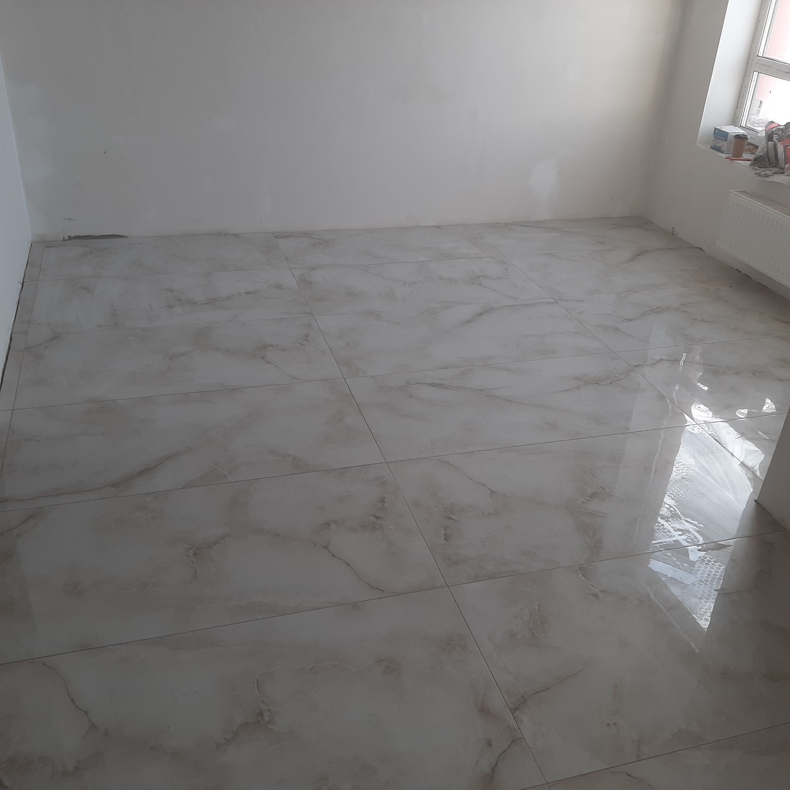 Плиточные работы в однокомнатной квартире 32,4м² ЖК Метрополис