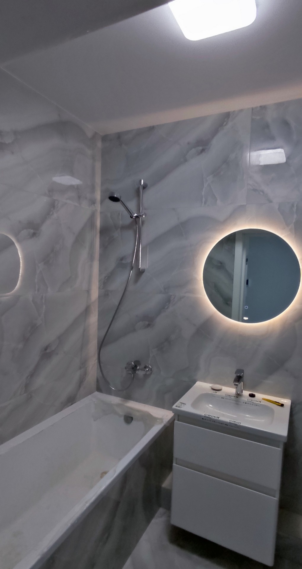 Плиточные работы в однокомнатной квартире 55м² в ЖК Кампус