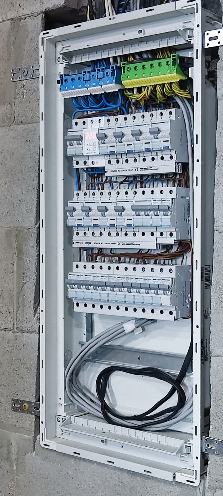 Электромонтаж в однокомнатной квартире 52,5м2 ЖК Манхеттан