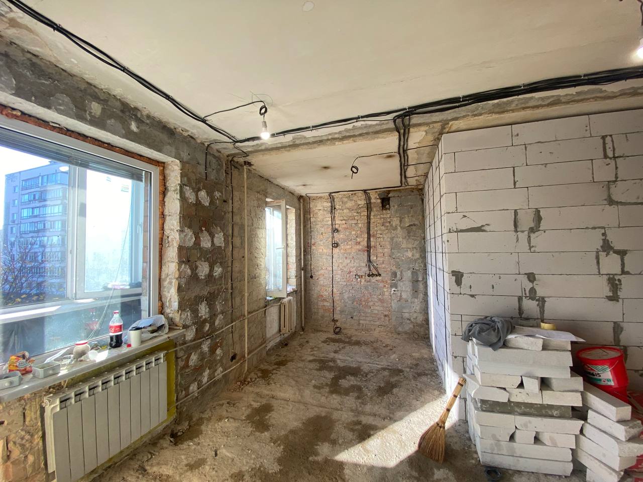 Электромонтаж в однокомнатной квартире 37м2 ул. Антонова