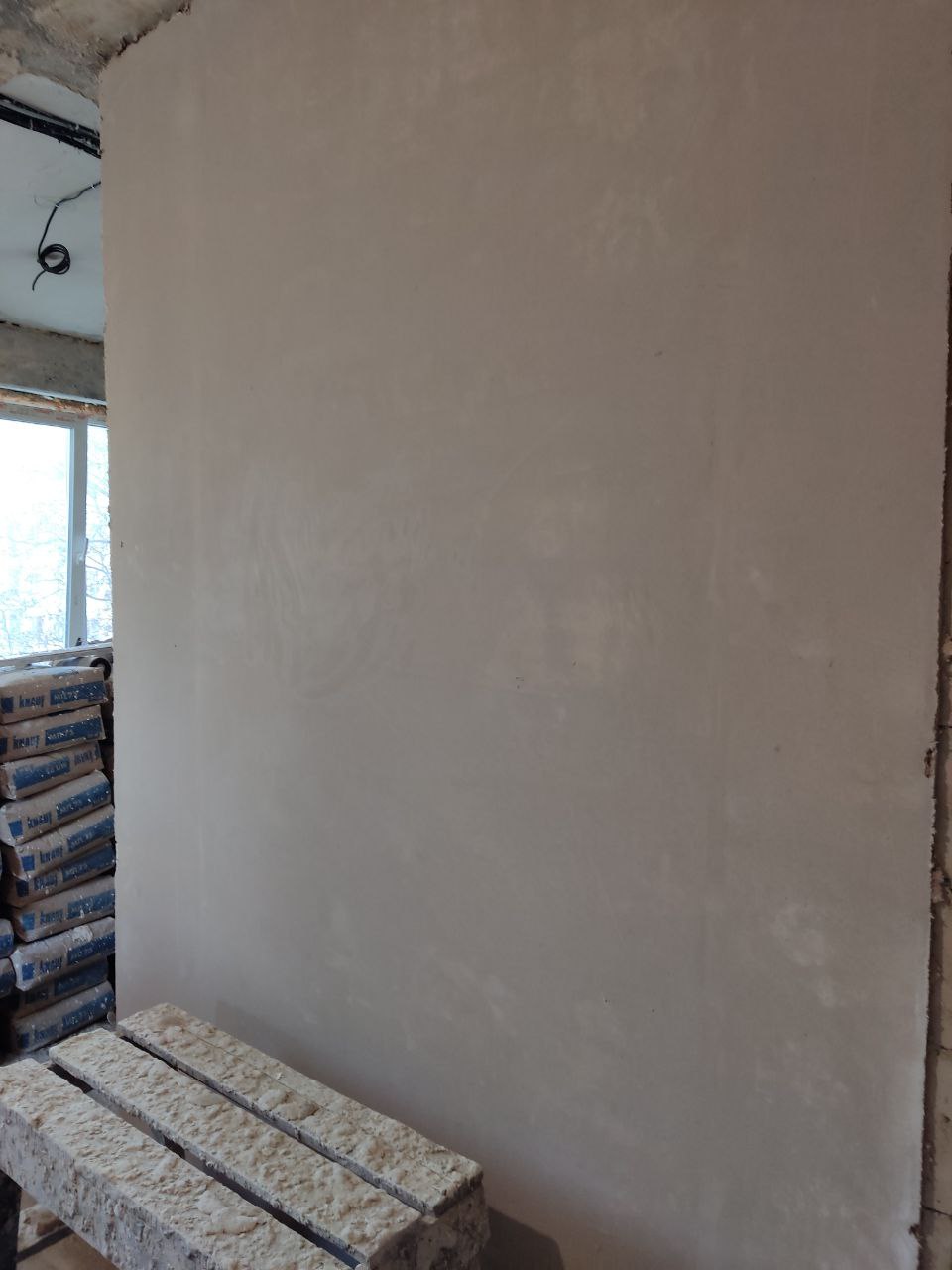 Штукатурные работы в однокомнатной квартире 37м2 по вул. Антонова