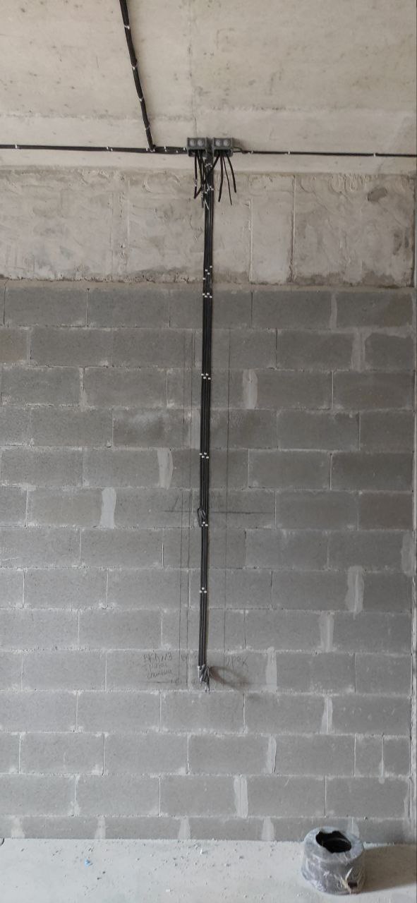 Электромонтаж в двухкомнатной квартире 74м2 ЖК Комфорт-таун